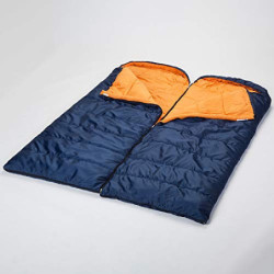 Skandika Doppelschlafsack Iceland | Double/Single Schlafsack mit/ohne Baumwoll-Flanell Innenfutter für Erwachsene, trennbar, 