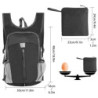 Guittly Faltbarer Rucksack 20l, Faltbarer Rucksack Wasserdicht, Packbare Backpacks Ultraleicht Tagesrucksack für Damen Herren