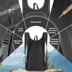 Guittly Faltbarer Rucksack 20l, Faltbarer Rucksack Wasserdicht, Packbare Backpacks Ultraleicht Tagesrucksack für Damen Herren