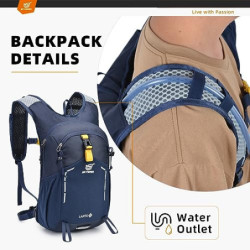 SKYSPER Wanderrucksack 15L Rucksack Klein Tagesrucksack Trekkingrucksack Travel Daypack Wandern Rucksack für Herren Damen