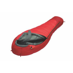 ALEXIKA Unisex-Adult Schlafsack Iceland, rechte Reißverschluss, rot/grau, 230x90x60 cm
