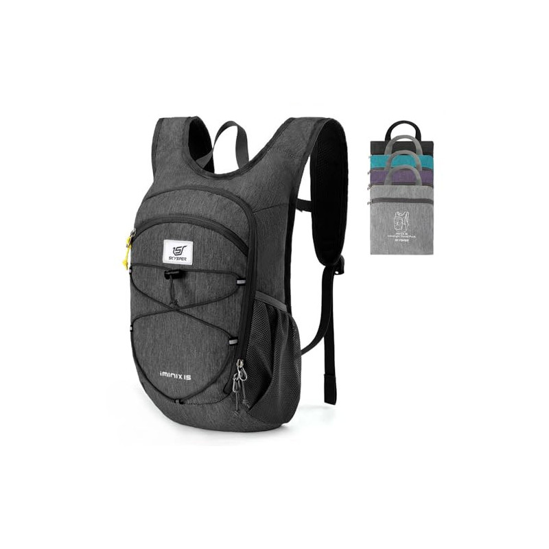 SKYSPER Rucksack Herren 15L/20L Faltbarer Wanderrucksack Klein Tagesrucksack Daypack für Camping Outdoor Wandern