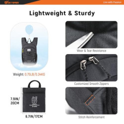 SKYSPER Rucksack Herren 15L/20L Faltbarer Wanderrucksack Klein Tagesrucksack Daypack für Camping Outdoor Wandern