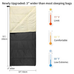 Schlafsack Outdoor, Ohuhu Kleines Packmaß & Ultraleicht  860g  Sommer, Tragbar Leicht Wasserdicht Deckenschlafsack mit Kompre