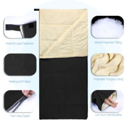 Schlafsack Outdoor, Ohuhu Kleines Packmaß & Ultraleicht  860g  Sommer, Tragbar Leicht Wasserdicht Deckenschlafsack mit Kompre