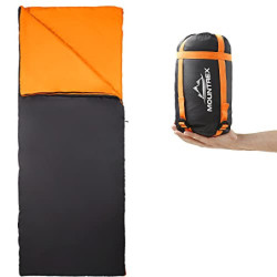 MOUNTREX® Schlafsack - Kleines Packmaß & Ultraleicht  730g  Sommer Deckenschlafsack - Outdoor Sommerschlafsack – Camping, Rei