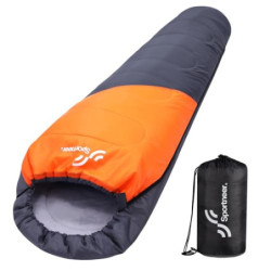 Sportneer Schlafsack Sommer Mumienschlafsack 950g - Kleines Packmaß Leicht Schlafsack Outdoor Sommerschlafsack für Herren Dam