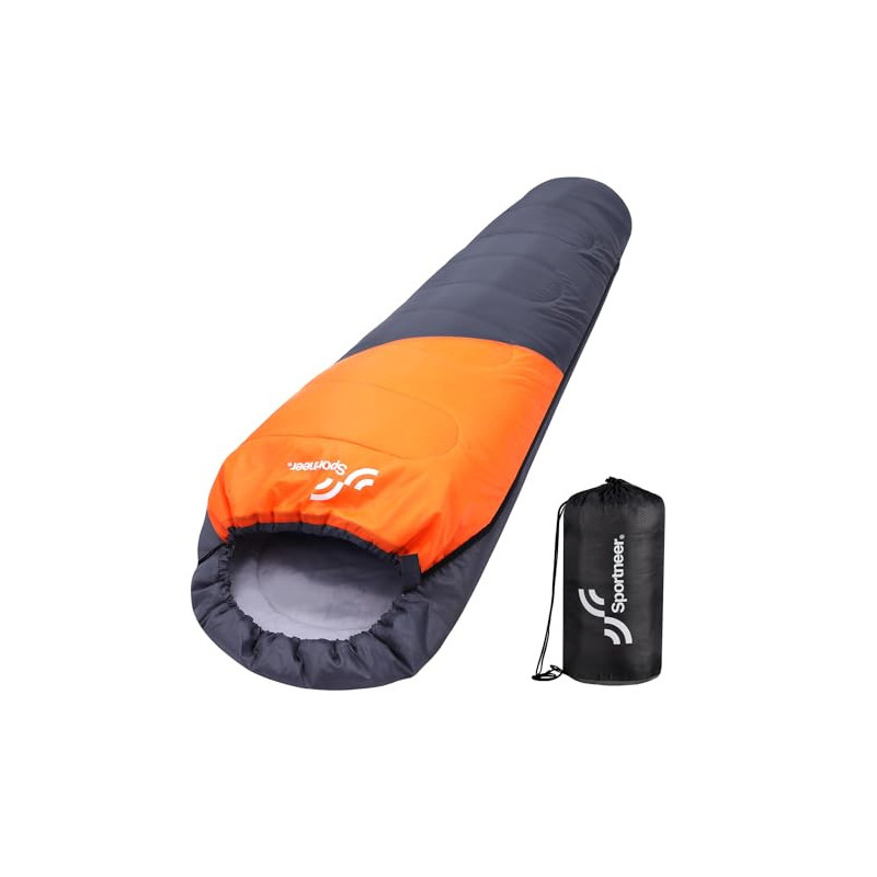 Sportneer Schlafsack Sommer Mumienschlafsack 950g - Kleines Packmaß Leicht Schlafsack Outdoor Sommerschlafsack für Herren Dam Sportneer Schlafsack Sommer Mumienschlafsack 950g - Kleines Packmaß Leicht Schlafsack Outdoor Sommerschlafsack für Herren Dam