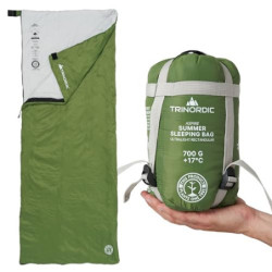Trinordic 700g Ultraleicht Deckenschlafsack – mit Anti-Klemm-Reißverschluss – Kompakte Schlafsack Sommer für Erwachsene – Out