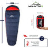 MOUNTREX® Schlafsack - Kleines Packmaß & Ultraleicht  760g  - Outdoor Sommer Schlafsack, Mumienschlafsack  205x80cm  - Kompak