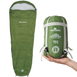 Trinordic 900g Ultraleicht Sommerschlafsack XL – kleines Packmaß mit Anti-Klemm-Reißverschluss – Mumienschlafsack Outdoor für