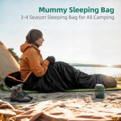 YITAHOME Schlafsack für 3-4 Jahreszeiten, Sommerschlafsack für Outdoor, Camping, Trekking Reisen, Mumienschlafsack Erwachsene