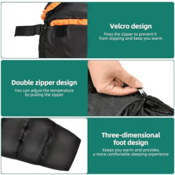 YITAHOME Schlafsack für 3-4 Jahreszeiten, Sommerschlafsack für Outdoor, Camping, Trekking Reisen, Mumienschlafsack Erwachsene