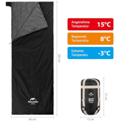 Naturehike Ultraleichter Sommerschlafsack, weicher Komfort, Reiseschlafsack, wasserdichter Schlafsack für Camping, Wandern – 