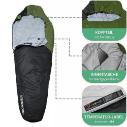 Steinwood Sommerschlafsack Ultra leicht, Schlafsack koppelbar, Camping Schlafsack Outdoor, Deckenschlafsack, Mumienschlafsack