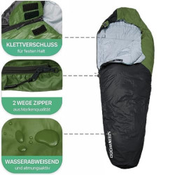 Steinwood Sommerschlafsack Ultra leicht, Schlafsack koppelbar, Camping Schlafsack Outdoor, Deckenschlafsack, Mumienschlafsack