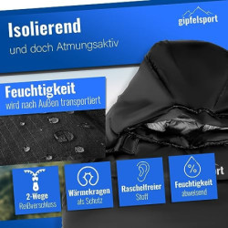 Gipfelsport Ultraleicht Schlafsack 3 Jahreszeiten [0°C, 10°C] Ultralight Sleeping Bag [950g] Ultraleichter Mumienschlafsack f