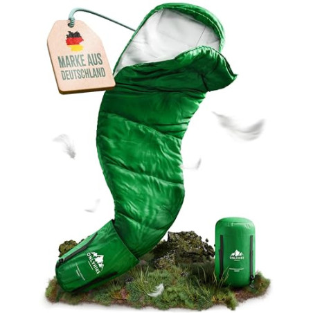 ONLYHIKE® Innovativer Sommerschlafsack kleines Packmaß & Ultraleicht [ab 750g] | Schlafsack Ultraleicht in Gr. M-XL | Mumiens