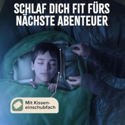 ONLYHIKE® Innovativer Sommerschlafsack kleines Packmaß & Ultraleicht [ab 750g] | Schlafsack Ultraleicht in Gr. M-XL | Mumiens