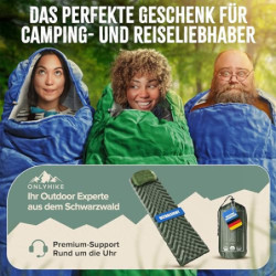 ONLYHIKE® Innovativer Sommerschlafsack kleines Packmaß & Ultraleicht [ab 750g] | Schlafsack Ultraleicht in Gr. M-XL | Mumiens
