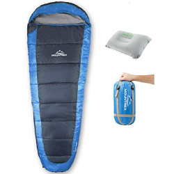 MOUNTREX® Schlafsack – Ultraleicht & Kompakt  850g  - Outdoor Sommerschlafsack - Mumienschlafsack  205x75cm  - Kleines Packma