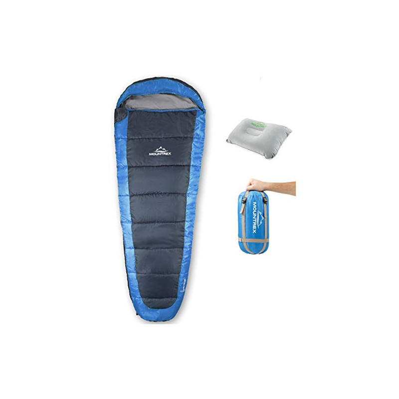 MOUNTREX® Schlafsack – Ultraleicht & Kompakt 850g - Outdoor Sommerschlafsack - Mumienschlafsack 205x75cm - Kleines Packma MOUNTREX® Schlafsack – Ultraleicht & Kompakt 850g - Outdoor Sommerschlafsack - Mumienschlafsack 205x75cm - Kleines Packma