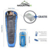 MOUNTREX® Schlafsack – Ultraleicht & Kompakt  850g  - Outdoor Sommerschlafsack - Mumienschlafsack  205x75cm  - Kleines Packma
