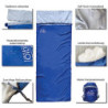 MIQIO® 2in1 Großer XL Sommer Schlafsack für Erwachsene | Kompressionssack für kleines Packmaß | Für Camping, Outdoor, Festiva