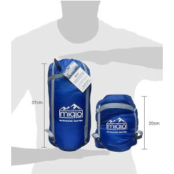 MIQIO® 2in1 Großer XL Sommer Schlafsack für Erwachsene | Kompressionssack für kleines Packmaß | Für Camping, Outdoor, Festiva