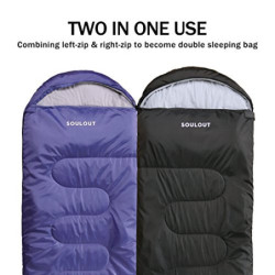 SOULOUT Schlafsack 3-4 Jahreszeiten - Winter Schlafsack Wasserdichter Leichter Deckenschlafsack für Camping, Reisen und Outdo