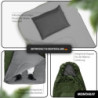 MONTARAY Deckenschlafsack mit Kapuze bis -5°C INKL. KISSEN - Outdoor Winter-Schlafsack & Sommer-Schlafsack 280GSM 3-4 Jahresz