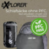 EXPLORER® Light 800 Sommerschlafsack [750g] -6°C bis +11°C [150g/m²] Ultraleicht Schlafsack Outdoor 210x75x50cm Sommer Mumien
