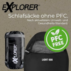 EXPLORER® Light 600 Sommerschlafsack [700g] -2°C bis +14°C [120g/m²] Ultraleicht Schlafsack Outdoor 210x75x50cm Sommer Mumien