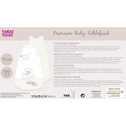 Herding Baby Best Baby-Schlafsack, Kleiner Lieblingsmensch Motiv, 70 cm, Seitlich umlaufender Reißverschluss und Druckknöpfe,