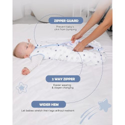 Lictin Baby Schlafsack 2.5 TOG Baumwolle Winterschlafsack Baby Warm Schlafsack Baby Weich Baby Schlafsack Neugeboren Schlafsa