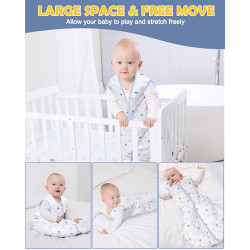 Lictin Baby Schlafsack 2.5 TOG Baumwolle Winterschlafsack Baby Warm Schlafsack Baby Weich Baby Schlafsack Neugeboren Schlafsa