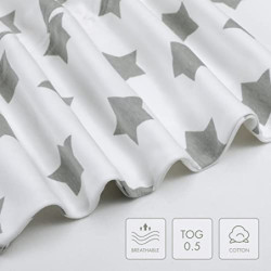Babyschlafsack für Neugeborene, 0-6 Monate 0.5 TOG 100% Baumwolle, Oeko-tex100 ärmellose Wickeldecke, Unisex, für Jungen und 