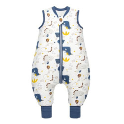 MIKAFEN Baby Schlafsack Winter mit Füßen 2.5 Tog 100% Baumwolle Kinder winterschlafsack für Jungen und Mädchen 90cm/Höhe95-10