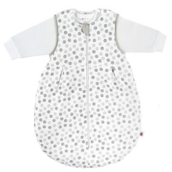 Coconette Ganzjahres Baby-Schlafsack Circle - 2-teilig: Langarm Innensack & gefütterter Außensack für Sommer & Winter, 100% B