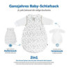 Coconette Ganzjahres Baby-Schlafsack Circle - 2-teilig: Langarm Innensack & gefütterter Außensack für Sommer & Winter, 100% B