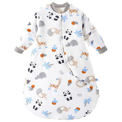 Chilsuessy Baby Schlafsack Winter mit abnembar Langarm Wattiert Babyschlafsack Kleine Kinder Ganzjahres Schalfsack Schlafanzu