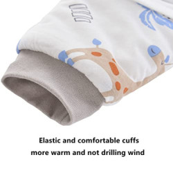Chilsuessy Baby Schlafsack Winter mit abnembar Langarm Wattiert Babyschlafsack Kleine Kinder Ganzjahres Schalfsack Schlafanzu