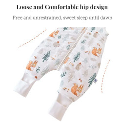 Chilsuessy 2er Pack Baby Schlafsack mit Beinen 2.5 Tog Winter Schlafsack Unisex Ganzjahres Schlafsack mit Füßen Babyschlafsac