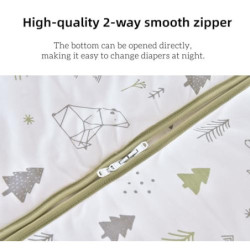 Chilsuessy 2er Pack Baby Schlafsack mit Beinen 2.5 Tog Winter Schlafsack Unisex Ganzjahres Schlafsack mit Füßen Babyschlafsac