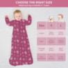 amo nenes Babyschlafsack 2.5 TOG, Baby Autumn Winter Long Sleeve Schlafsack, 100% Baumwolle, abnehmbare Ärmel, Length 72cm, 0