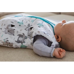 TupTam Ganzjahresschlafsack 2.5 TOG wattiert ärmellos Baby Schlafsack OEKO-TEX, Farbe: Bären/Füchse/Mint, Größe: 68-74