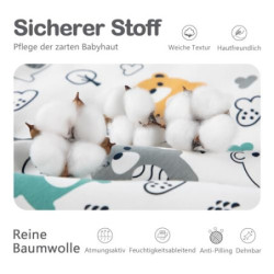 Mosebears Schlafsack Baby 2.5 Tog Baby Winter Schlafsack Kinder Schlafsack aus Baumwolle Verschiedene Größen von der Geburt b