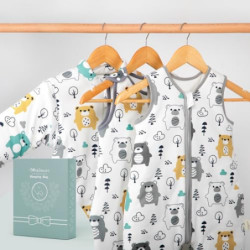 Mosebears Schlafsack Baby 2.5 Tog Baby Winter Schlafsack Kinder Schlafsack aus Baumwolle Verschiedene Größen von der Geburt b