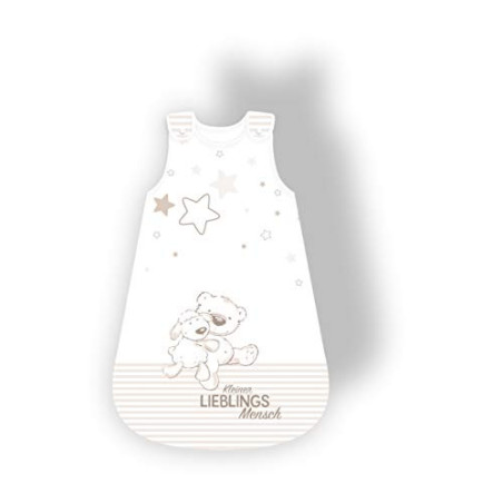 Herding Baby Best Baby-Schlafsack, Kleiner Lieblingsmensch Motiv, 110 cm, Seitlich umlaufender Reißverschluss und Druckknöpfe