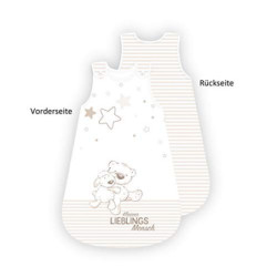 Herding Baby Best Baby-Schlafsack, Kleiner Lieblingsmensch Motiv, 110 cm, Seitlich umlaufender Reißverschluss und Druckknöpfe
